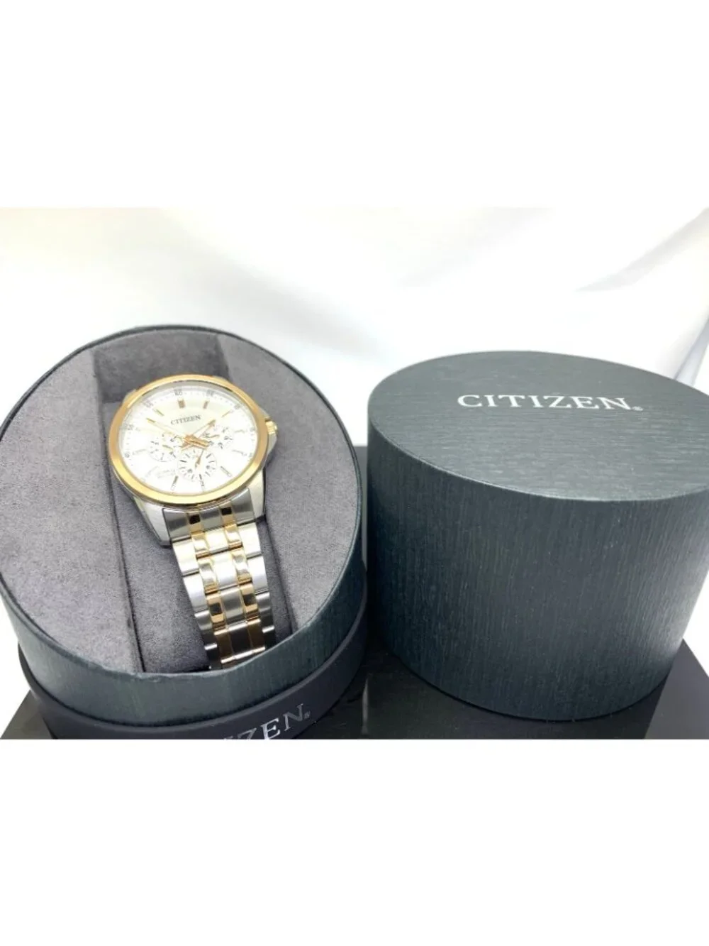 Citizen Men's Watch AG8346-51A Quartz Silver Dial Two Tone Stainless Steel 42mm